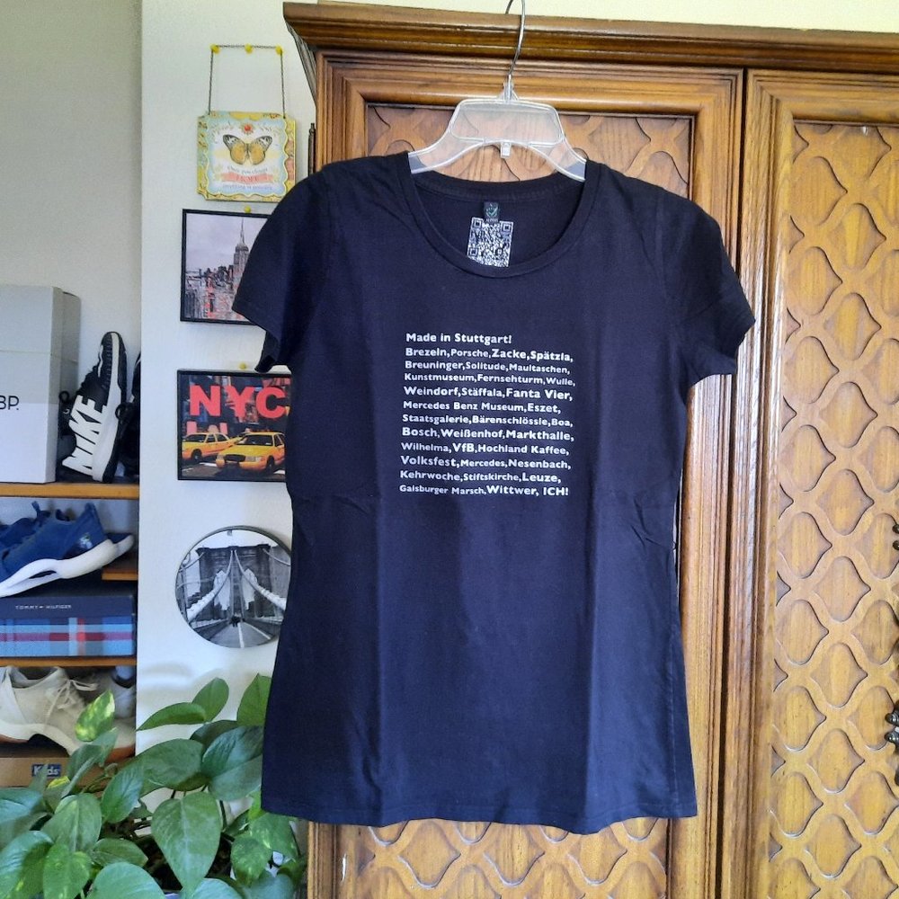 🌟FREE with purchase🌟 Earth Positive German Graphic T-shirt - Black, Size S